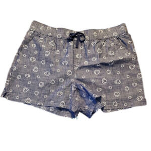 Denim colored soft shorts with peaches bcg XL